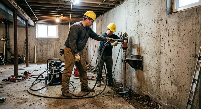 Basement Stabilization in Portage County, OH