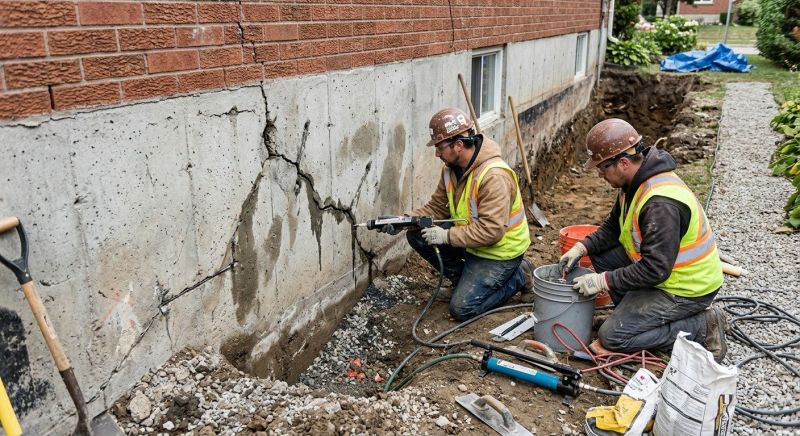 Cracked Foundation Repair in Brecksville, OH