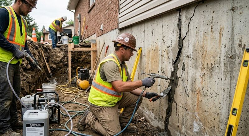 Cracked Foundation Repair in Canton, OH