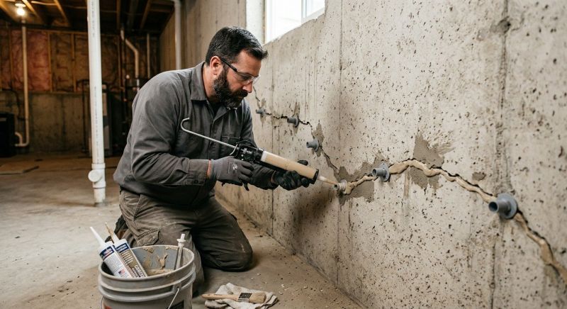 Cracked Foundation Repair in Kent, OH
