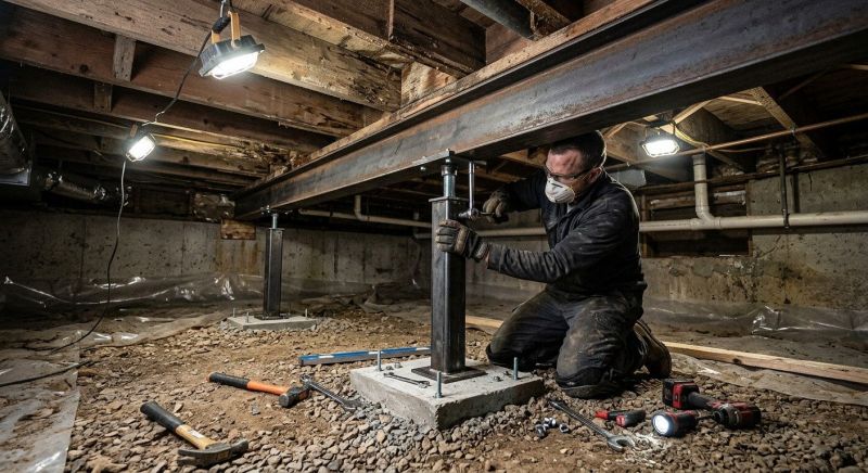 Crawlspace Structural Repair in Portage County, OH