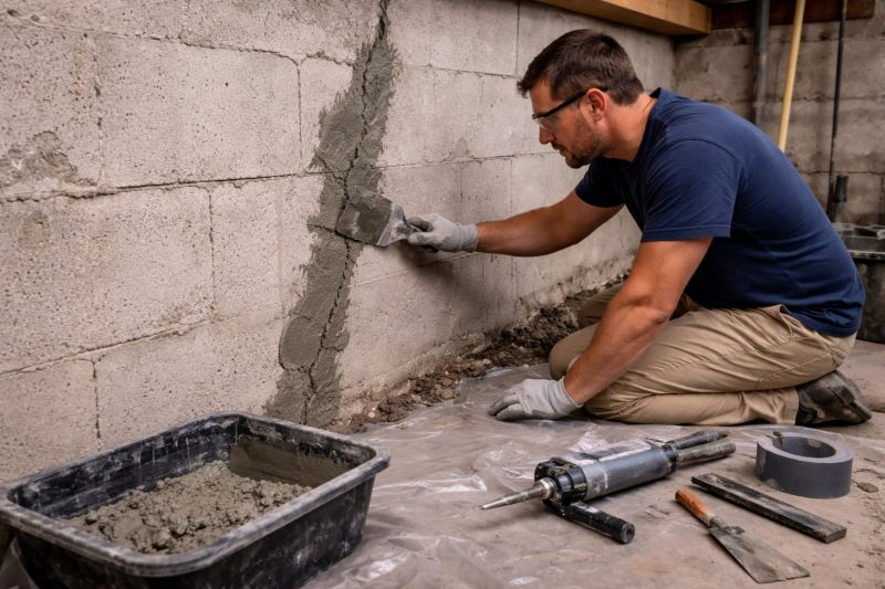 Foundation Crack Repair in Aurora, OH