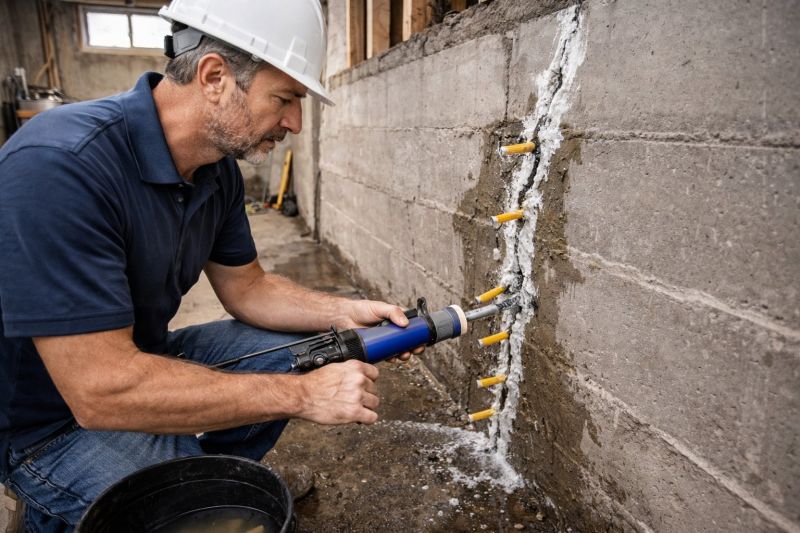 Foundation Crack Sealing in Portage County, OH