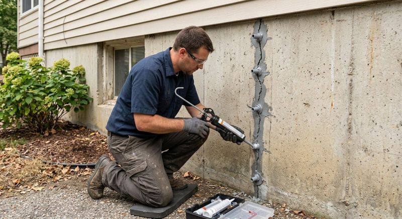 Foundation Crack Sealing in Portage County, OH