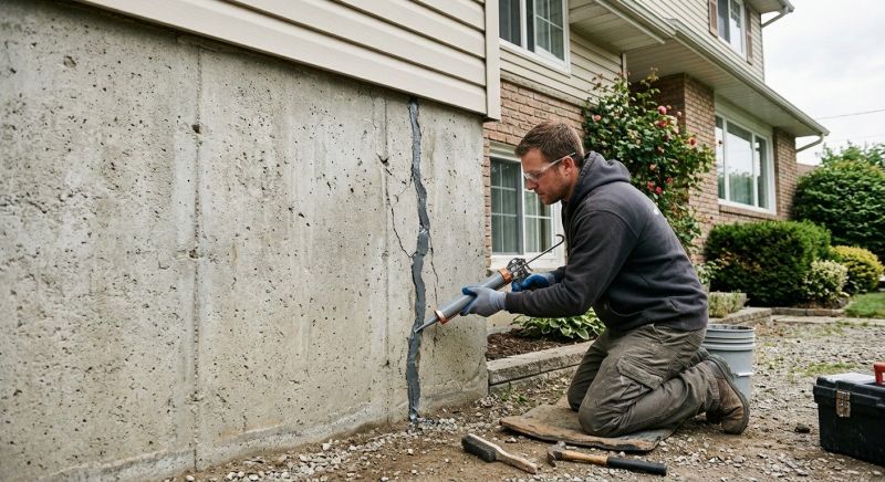 Foundation Crack Sealing in Portage County, OH