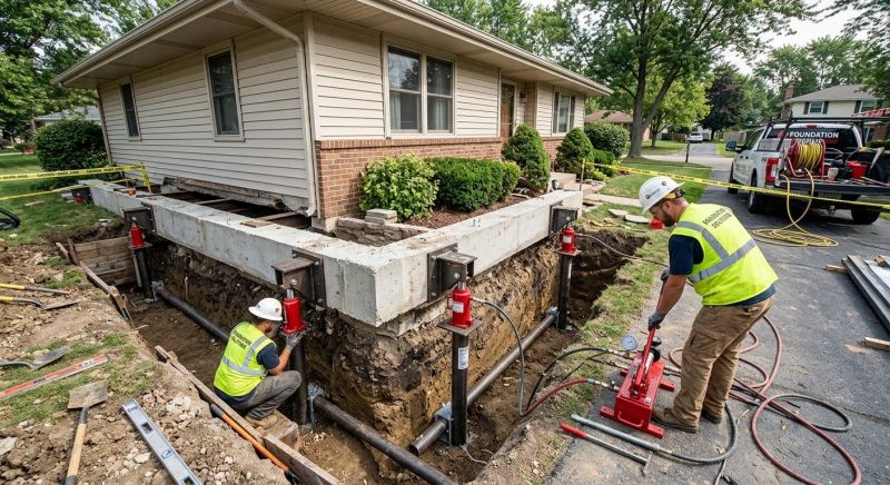 Foundation Jacking in Stow, OH