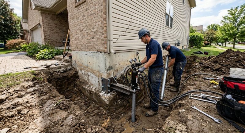 Foundation Settlement Repair in Portage County, OH