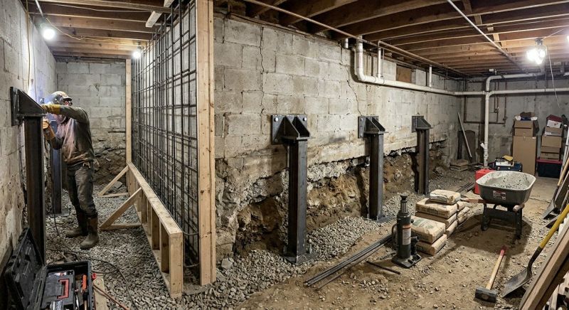 Foundation Stabilizing in Brecksville, OH