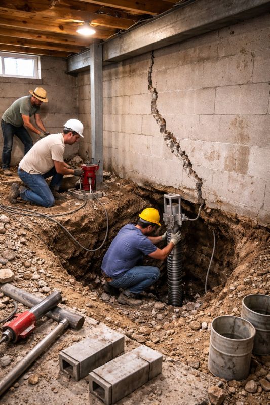 Foundation Structural Repair in Streetsboro, OH