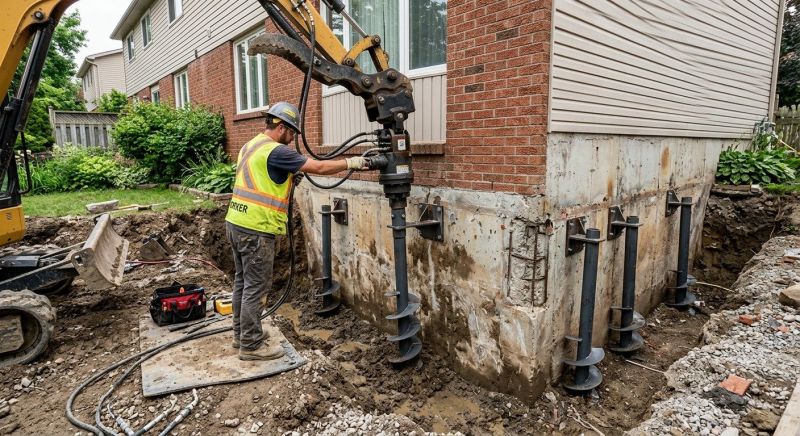 Helical Pile Installation in Portage County, OH