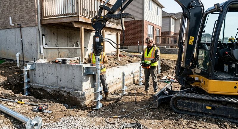 Helical Pile Installation in Portage County, OH
