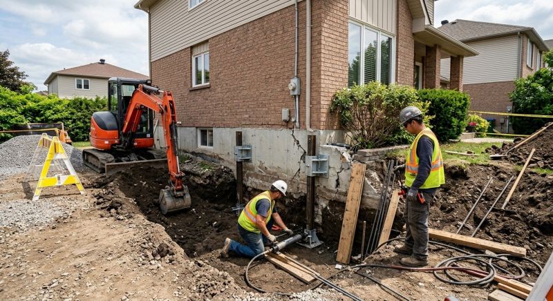 House Foundation Repair in North Canton, OH