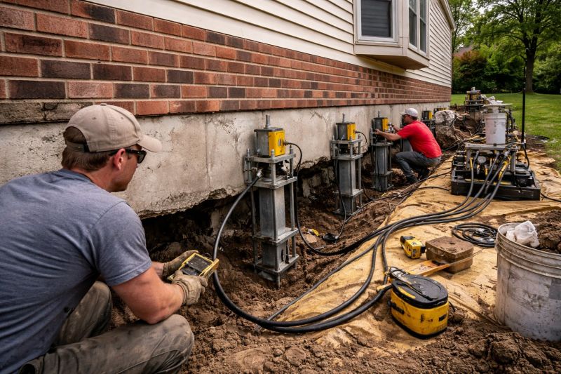 Settling Foundation Service in Brecksville, OH