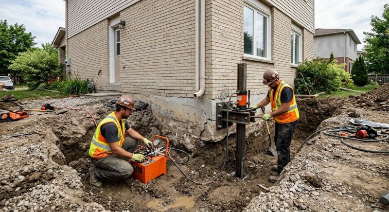 Sinking Foundation Lifting in Portage County, OH