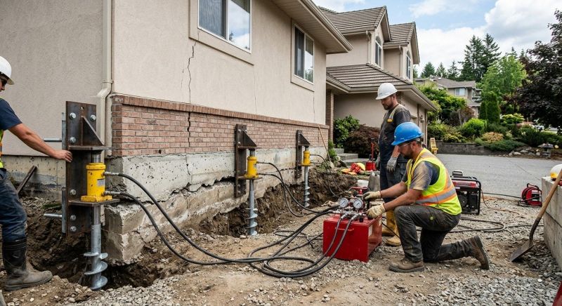 Sinking Foundation Lifting in Portage County, OH