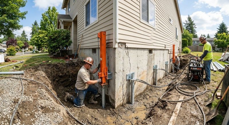 Sinking Foundation Repair in Alliance, OH