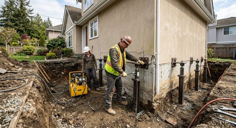 Sinking Foundation Repair in Berlin Center, OH