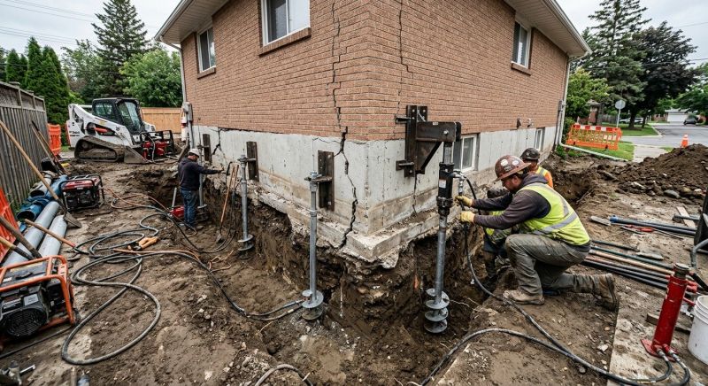 Sinking Foundation Repair in Canal Fulton, OH