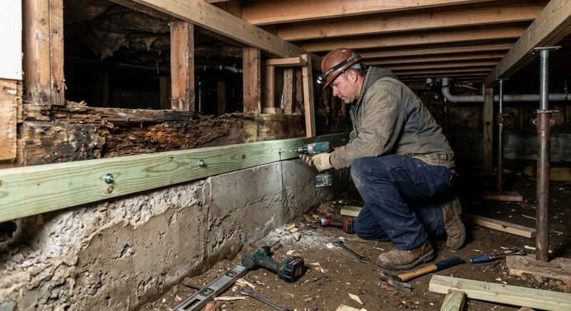 Sinking Foundation Repair in Portage County, OH