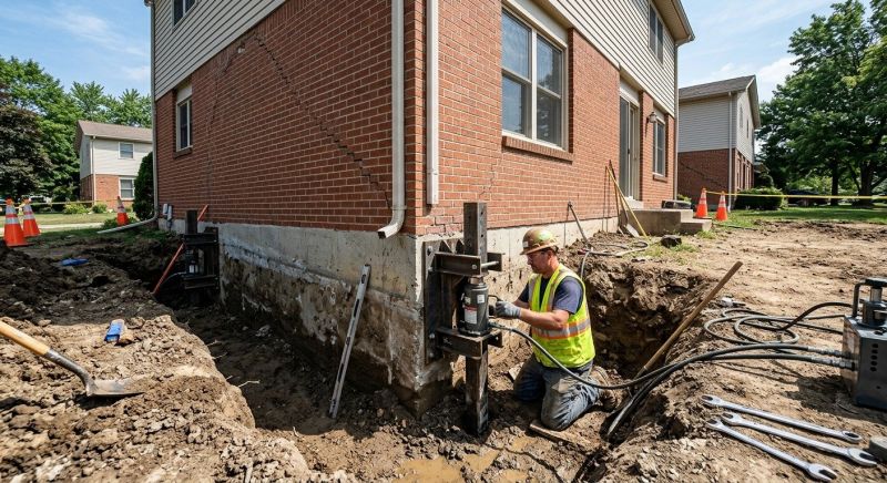 Sinking Foundation Repair in Rootstown, OH