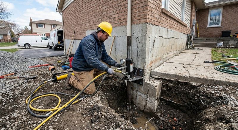 Sinking Foundation Repair in Stow, OH