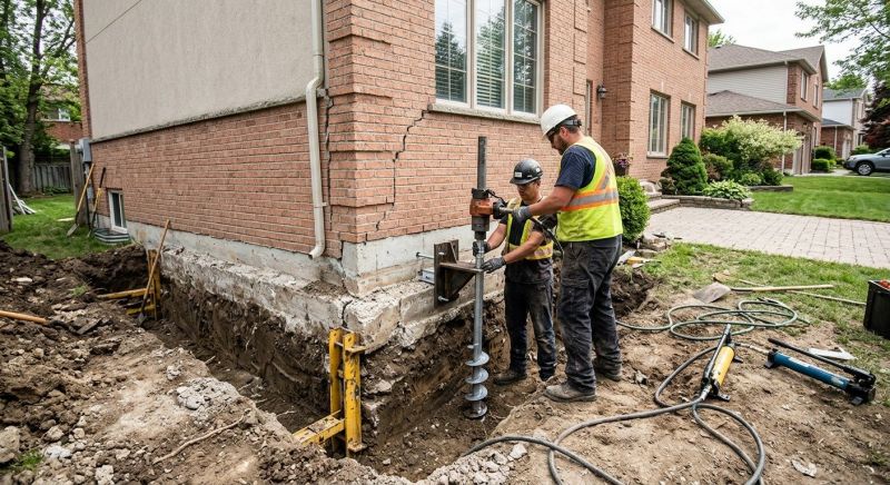 Sinking Foundation Repair in Streetsboro, OH