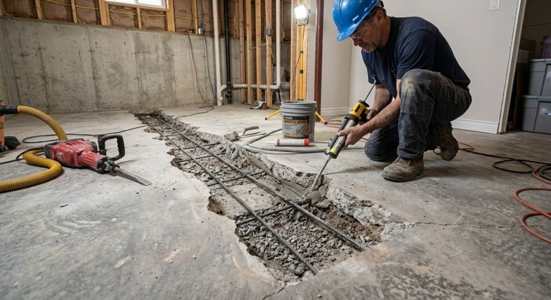 Slab Foundation Repair in Portage County, OH